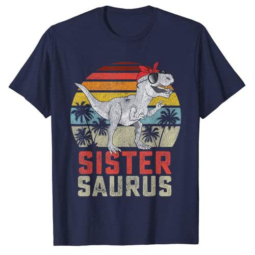 

Сестразавр Ти-рекс Динозавр Сестразавр Семейная Парная Футболка Забавная Графическая Футболка Топы Короткий Рукав Летняя Мода Наряд Подарок 4XL