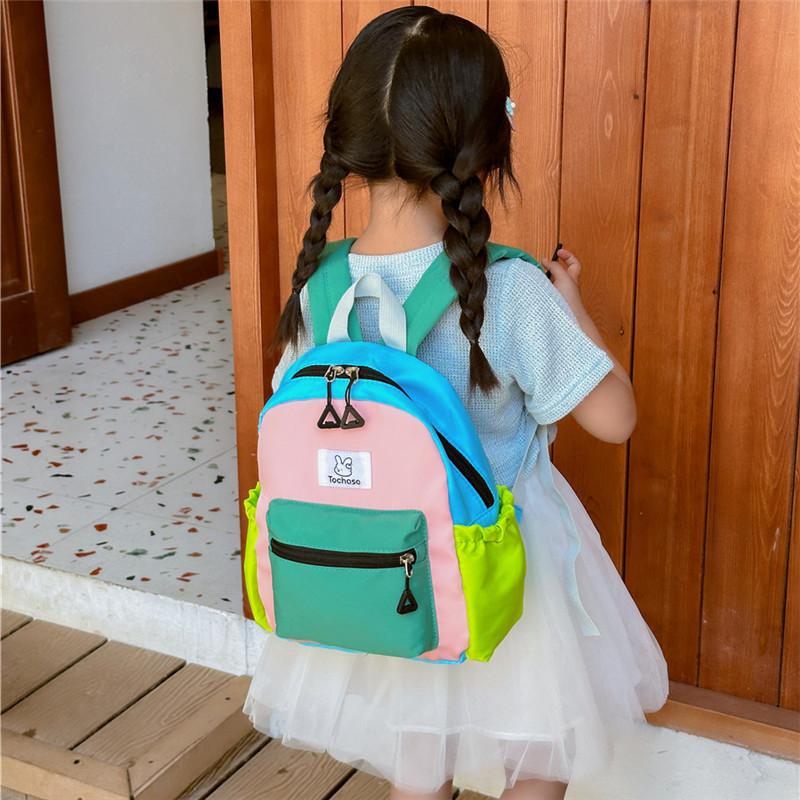 Stylish And Colorful Kindergarten Backpack Lightweight Cute Canvas School Bag For Kids