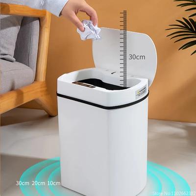13/15L Automatic Trash Can Smart Induction Large Capacity Dustbin  Waterproof Wastebasket for Kitchen Bathroom Home Garbage Bin