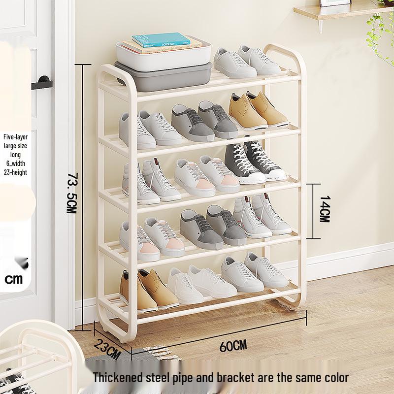 Multi-Layer Alloy Shoe Rack for Dormitory and Home Entrance Hallway