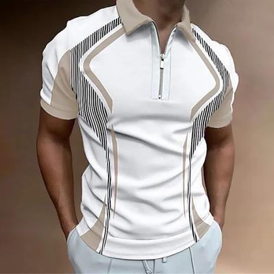 Lässiges Herrenmode-bedrucktes Kurzarm-POLO-Shirt