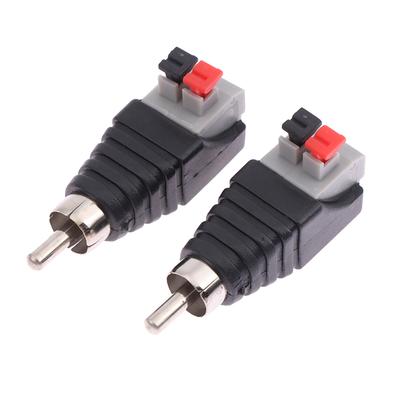 2 Pièces Câble Fil d'Haut-Parleur Vers Audio Mâle Câble Jack Fiche à Pression Rapide Adaptateur Connecteur RCA Connecteur d'Haut-Parleur Câble Universel