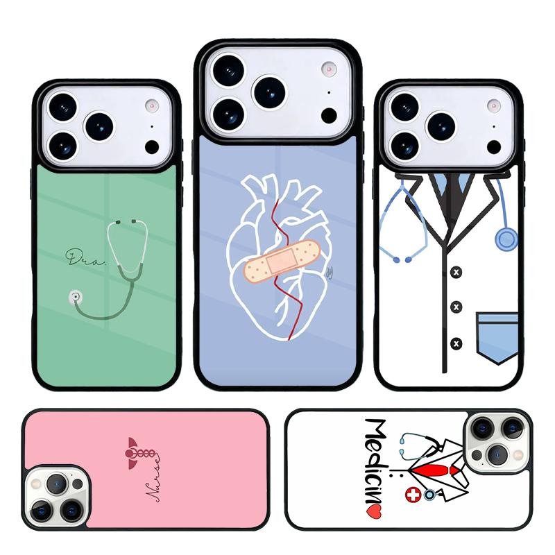 Cartoon Medicine Nurse Doctor Phone Case Cover for IPhone 11 12 13 14 15 16e 17 Pro Max Coque for IPhone 17 Air