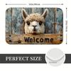 Rustic Alpaca Welcome Mat - Whimsical Animal Pattern Decorative Area Rug for Entryway, Patio, Living Room, Non-Slip Floor Mat