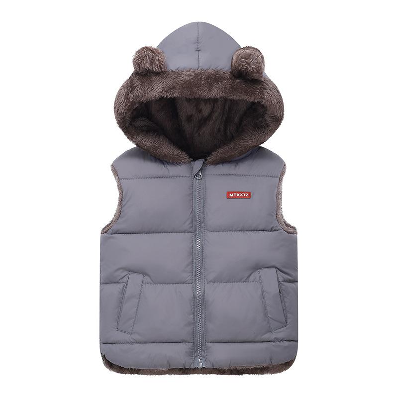 Overbekledning Gutteklær (Størrelser 4 år og oppover) Barn Gutter Vinter Varm Pelskant Hette Polstret Kåpe Jakke Parka Yttertøy 2-5 År