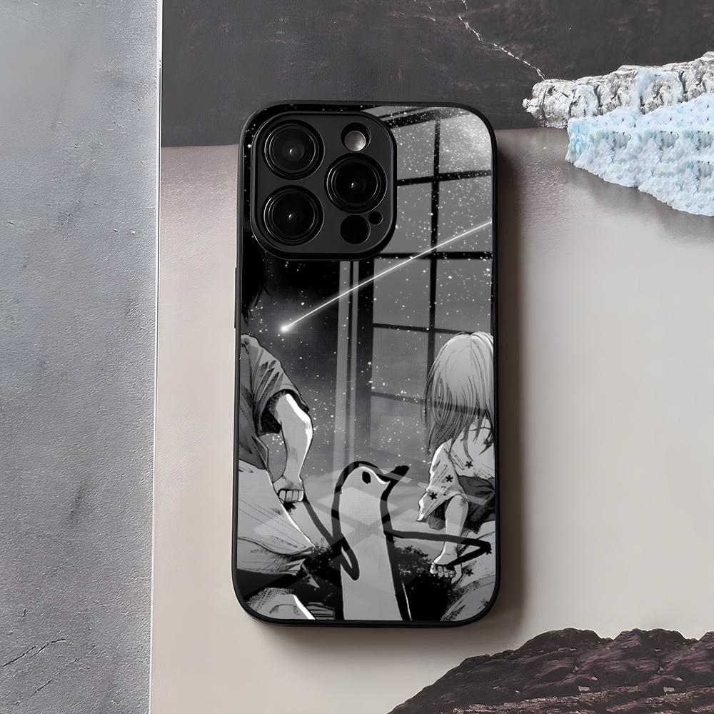 

Goodnight Punpun Manga Phone Case For IPhone 17 Air 16 E Pro Max 15 14 13 Mini 12 Pro 11 Max Plus Black Glass Cover iPhone17