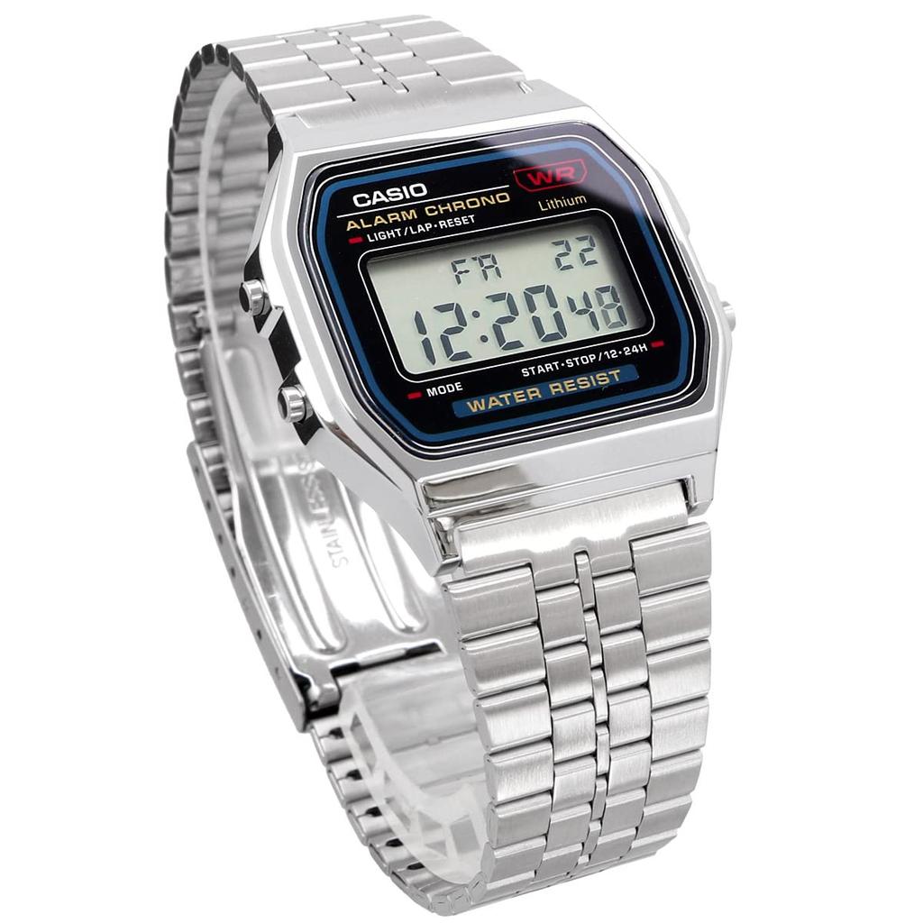 Casio STANDARD Cheap Casio Unisex Digital Silver Watch, Men's/Women's A159W-N1 [Used]