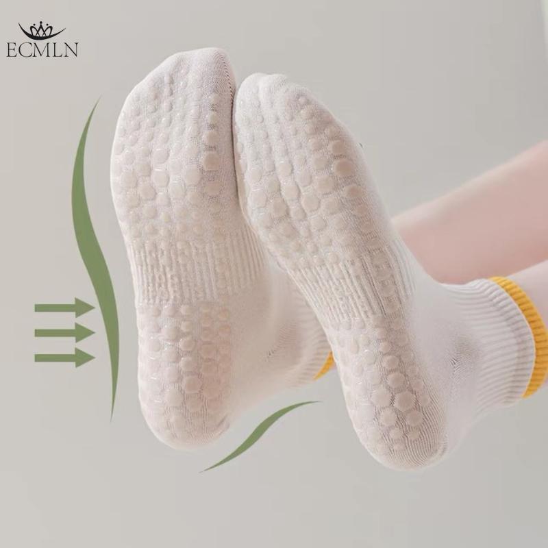 Women's Mid-tube Cotton Socks Pilates Fitness Dance Non-slip Socks Spring and Summer Adult Floor Socks