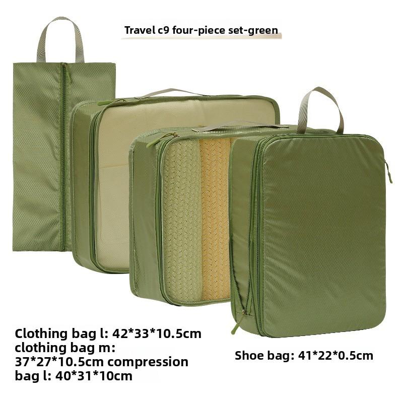 Travel Storage Bag Set With Waterproof Polyester Material For Packing And Organizing