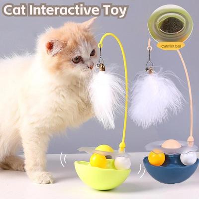 Yeni Kedi Tumbler Oyuncakları Kediler Yavru Kedi Etkileşimli Isırık Dirençli Pikap Komik Tüyler Evcil Kedi Oyuncağı Kedi Nanesi İç Mekan Kedileri Yavru Kedi Egzersizi