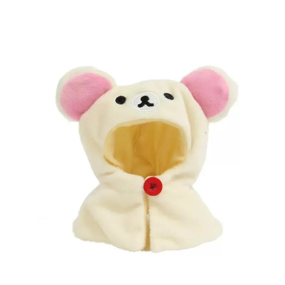 Kawai Orso Autoironico Rilakkuma Vestiti per Bambola di Cotone da 10 cm Set Carino con Mantellina e Cappellino Accessorio per Bambola Mantello Intercambiabile