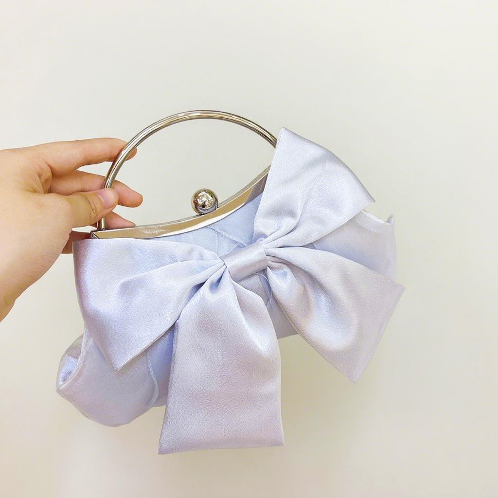 Женский шелковый вечерний плетеный клатч-бант и сумка через плечо серебряный