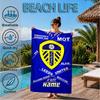Custom Name Beach Towel Leeds Loyalty Microfiber Beach Towel, Lightweight for Summer Travel, Swimming Pool Fan Birthday Gift