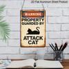 2D Flach, 1 Stück Vorsicht vor der schwarzen Katze Aluminium Kunstschild, Perfekt für Eine Lustige Wanddekoration für Außenbereiche, Wohnzimmer, Schlafzimmer, Badezimmer, Zuhause