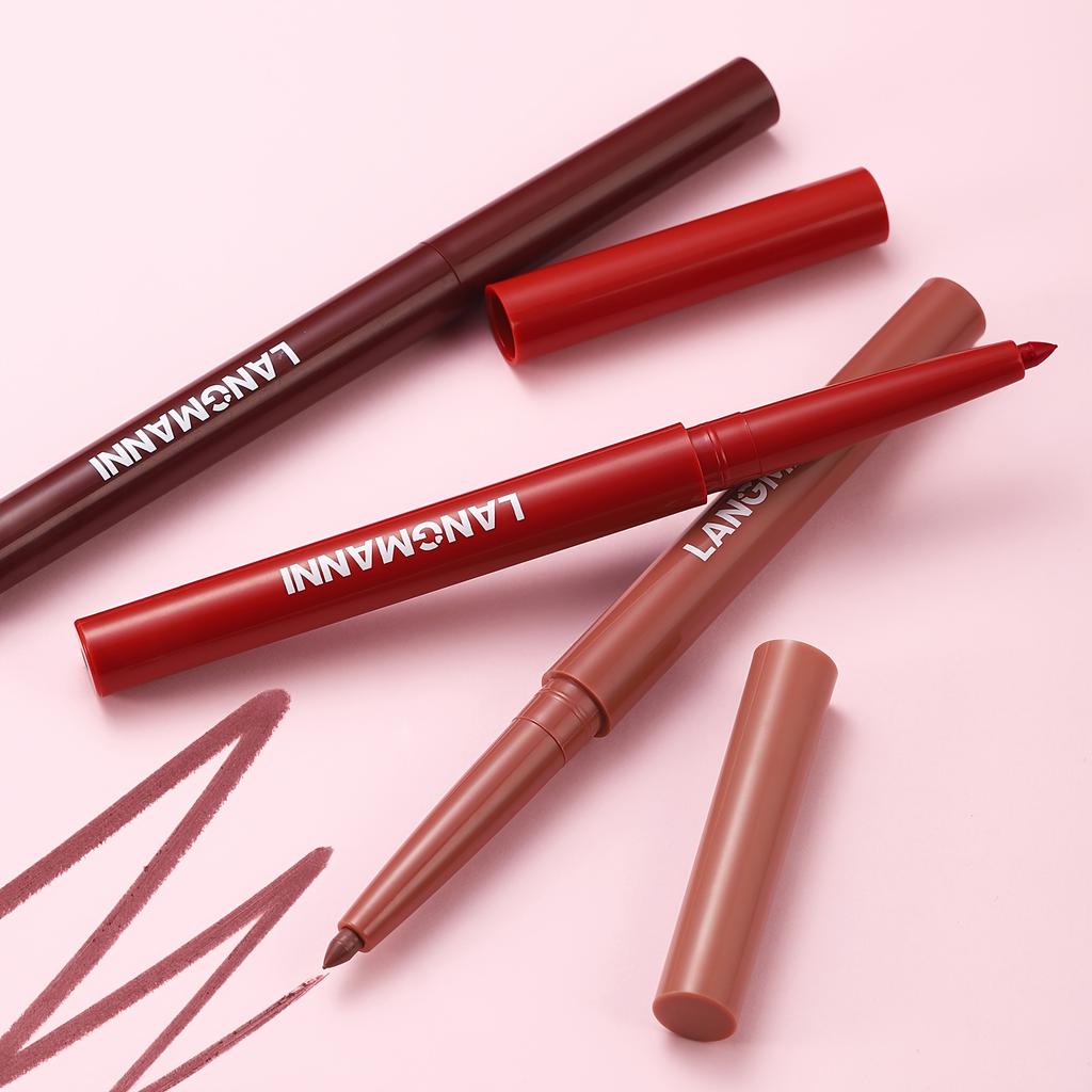 2set Lip Liner & Lipstick Set, Matte Effect and Moisturizing Lipstick Create Full Lips, Waterproof Formula Lip Makeup