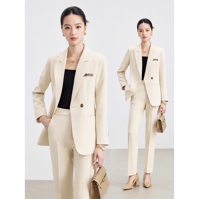 Women's 2025 Professional Suit: Spring/Autumn Blazer, Vest, and Pants Set