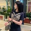 French High-end Butterfly Cartoon Print Short-sleeved T-shirt New Pure Cotton Loose Top