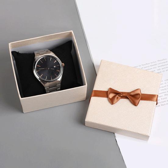 Yousheng Ribbon Bow Gift Box with Cushion Valentine's Day Bridesmaid Wedding Birthday Present Wrapping Box with Lid Portable Jewelry Packaging Box