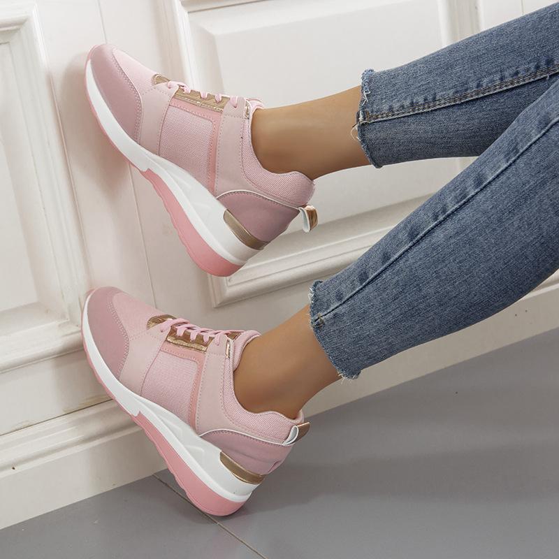 Plus Size Casual Shoes Women's 2025 Summer New Beauty Platform Wedge Casual Shoes Strappy Sneakers