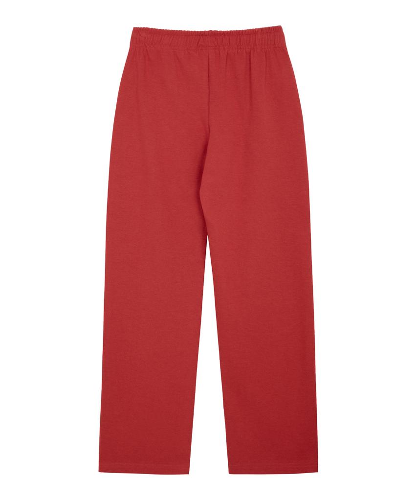 TAKEASY Women'S Applique Wide Pants (Brick Red)