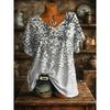Fashionable Comfortable Oversized Breathable Women's V-neck T-shirt Colorful Creative Geometry 3D Pattern Summer Short Sleeved T-shirt