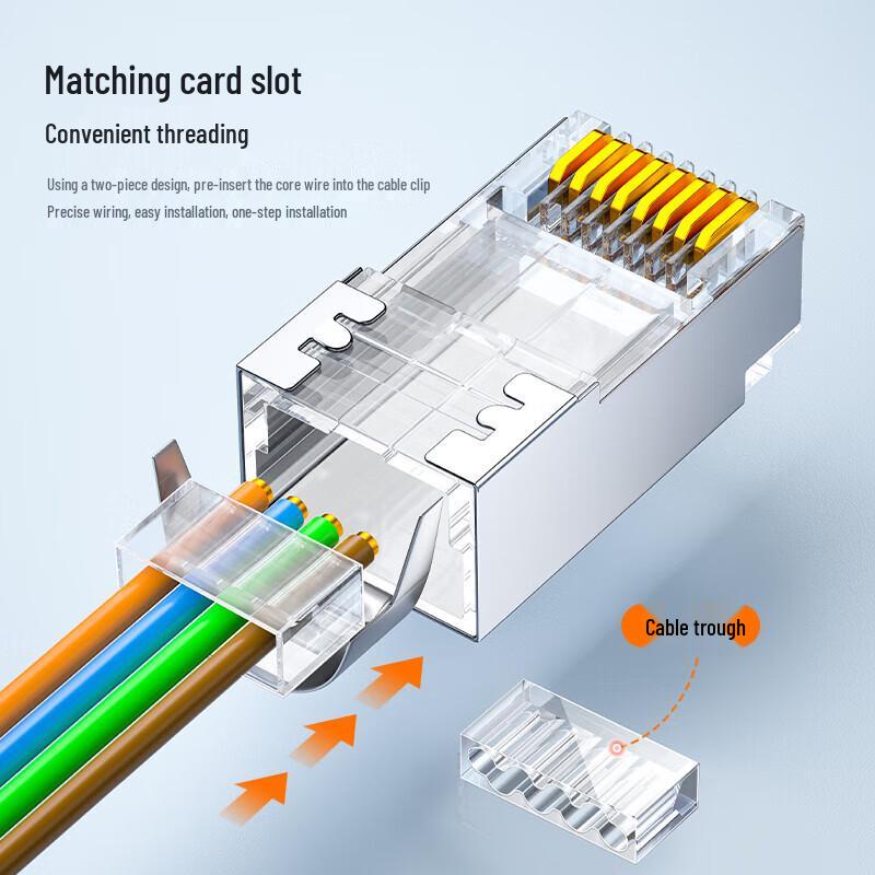 Shanzhe Cat6 Shielded 50U Gold-Plated RJ45 Network Connectors