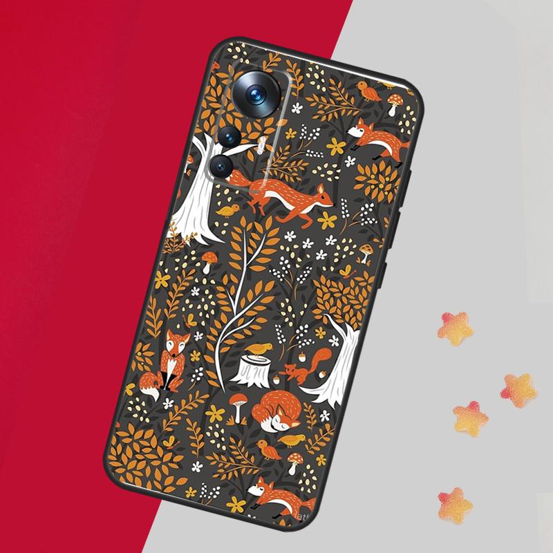Autumn Leaves Fall Fox Case For Xiaomi 14T 11T 12T 13T 15 Pro 13 14 Ultra Cover For POCO F7 F5 F6 X3 X5 X6 X7 Pro