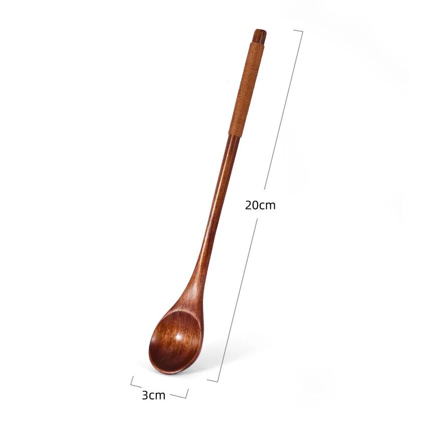 

Wooden Teaspoons Long Wood Coffee Spoon Japan Style Small Wooden Spoon for Tea Honey Dessert Drink Stirrer Mixing Spoons