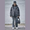 Customellow Brown Hoodie Down Puffer Jacket Cquaw25711brd