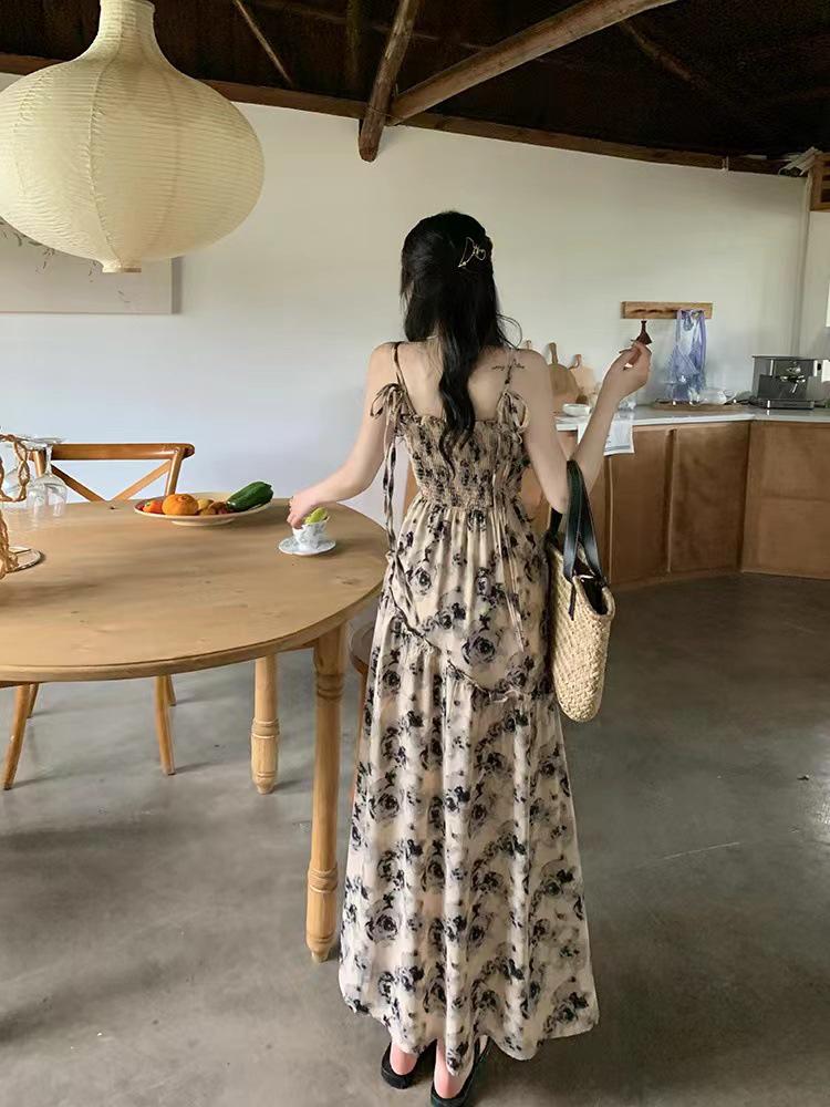 Summer 2024 Floral High Waist Fairy Mori Style Dress