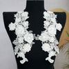 Mesh Embroidery 3D Floral Appliques Handmade Embroidery Appliques  Wedding Gown