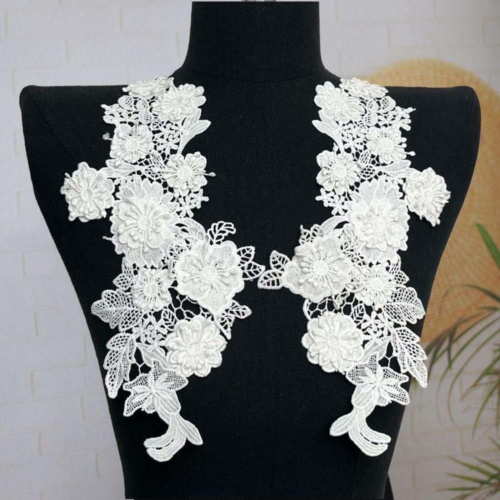 Mesh Embroidery Sew on Patches Handmade DIY Embroidery Cloth Stickers  Evening Gown
