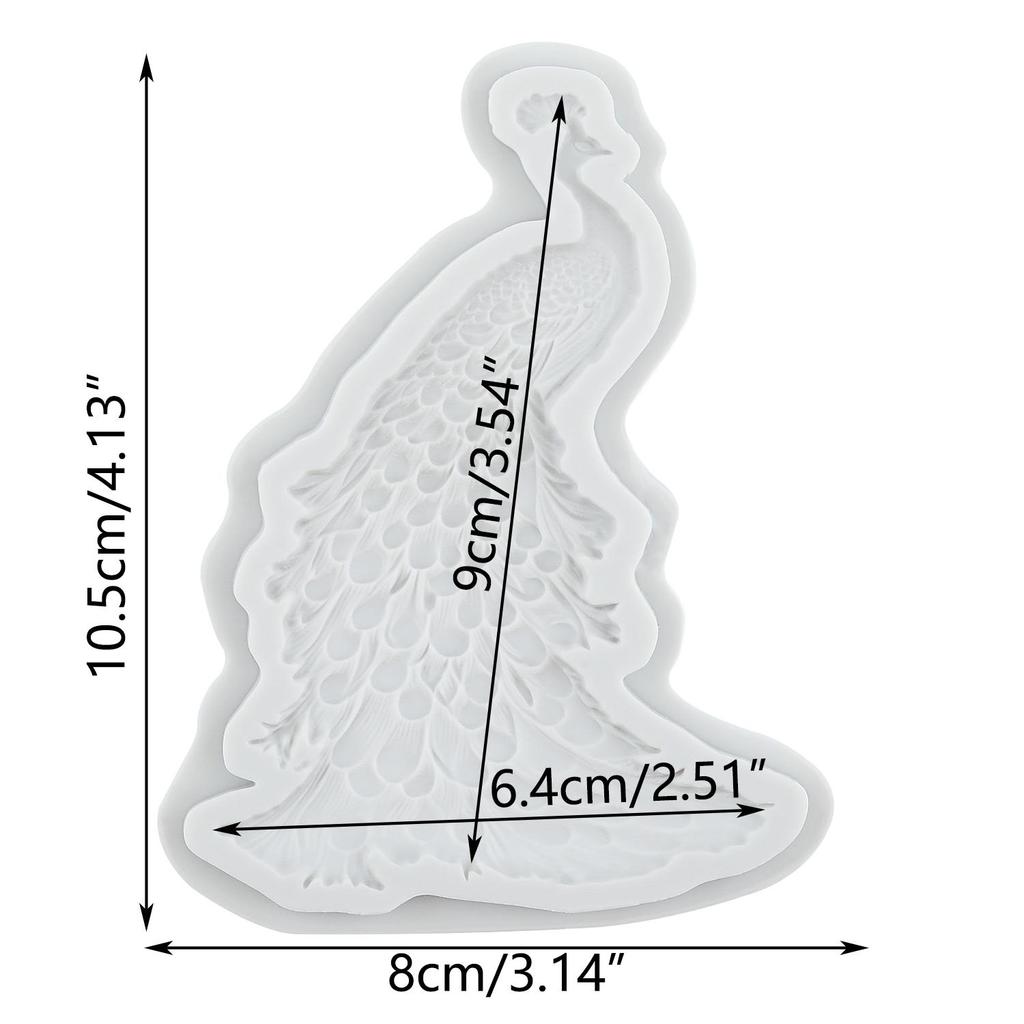 Pfau Silikonform Pfau Fondantformen Kuchen Dekorationswerkzeuge Themenkuchen Dessert Dekoriert Schokoladenbonbonform
