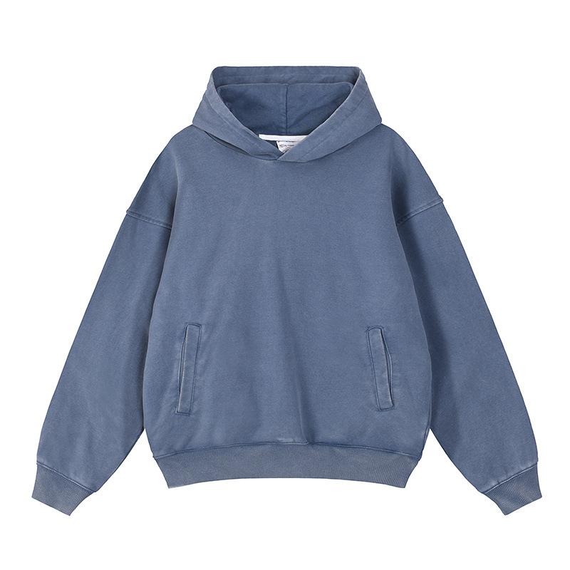 

Джинсы Snowflake Wash Синие Старый Чистый Хлопок Американский Повседневный Мужской и Женский Однотонный Капюшон Защищает. XXXL