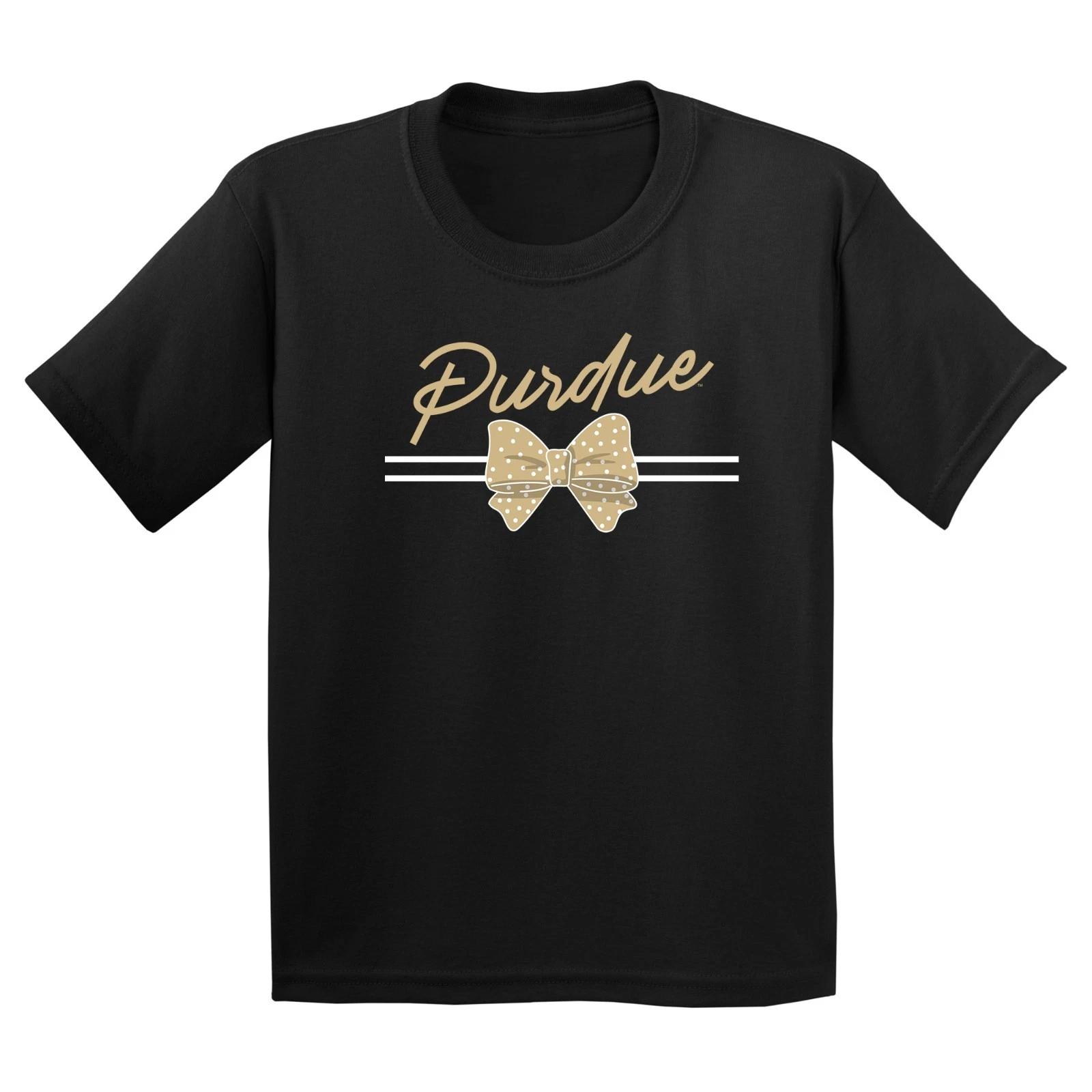 Purdue Bow Script Youth T-Shirt - Black 3XL