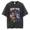 Shizuku T-shirt Manga Graphic Washed Oversized T Shirt Men Women Clothing Pure Cotton Soft Short Sleeve Tee Shirt