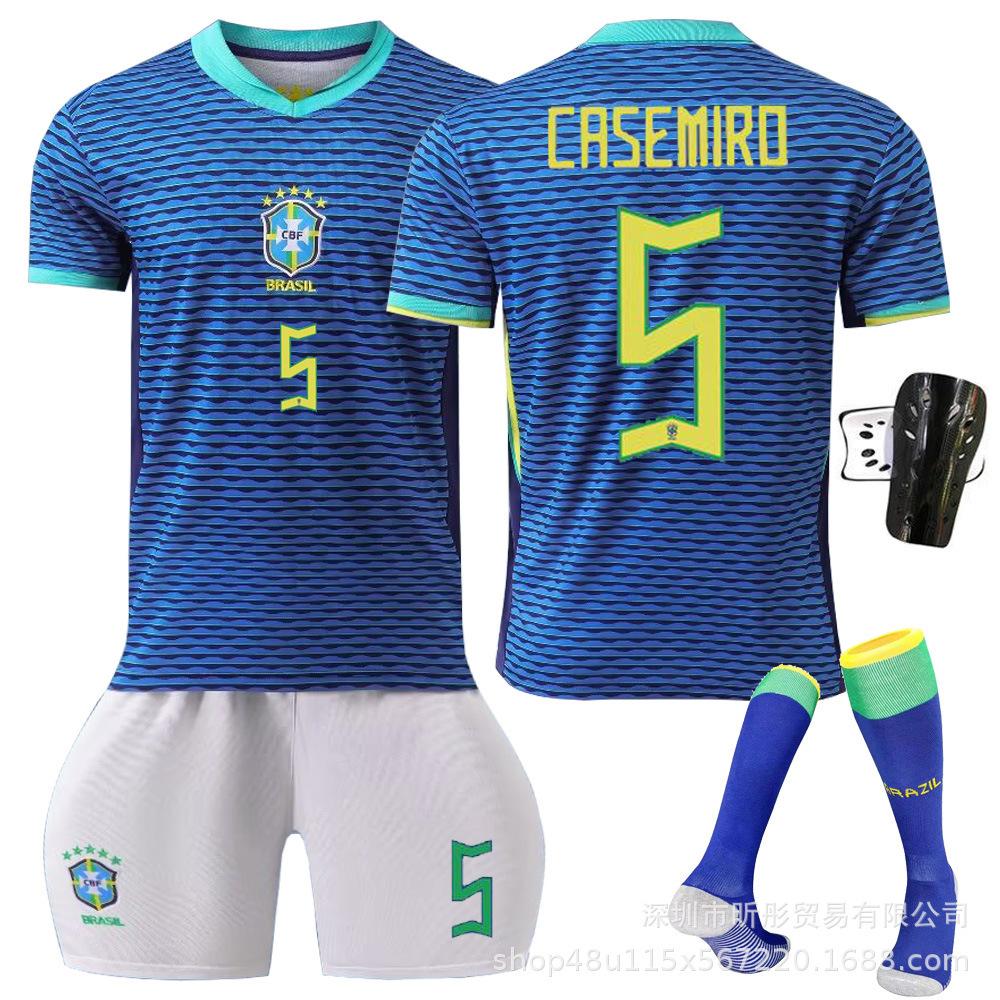 2024 Brazil Away Jersey Neymar Vinicius Adult Children Student Training Suit Men's and Women's Jerseys