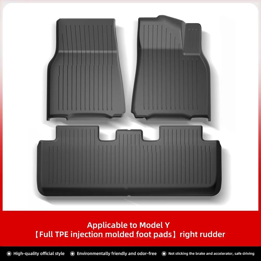 LUCKEASY For Tesla Model Y Rear Seat Backrest Protective Pad Trunk Mat Anti-Kick Pad Car Interior Accessories 2021-2024