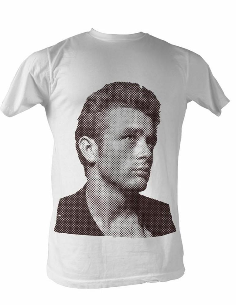 

James Dean Gold Rebel White Adult T-Shirt 4XL