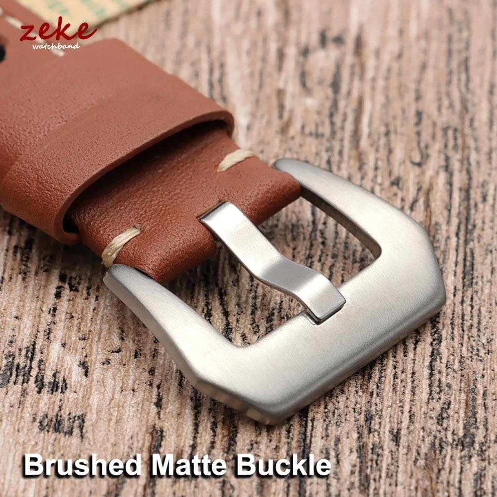 Vintage Cowhide Watch Strap Bracelet Breathable Genuine Leather 20mm 22mm 24mm 26mm Watchband Men's Watch Band with Pin Buckle