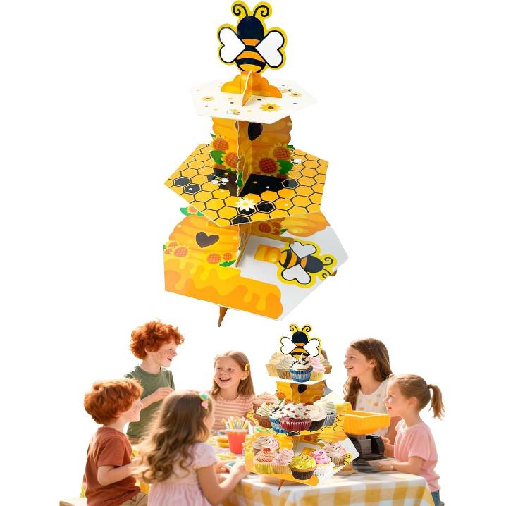 3 Tier Butterfly Cupcake Stand,Suitable for Butterfly Themes – Easy to Assemble& Reble(1Butterfly)