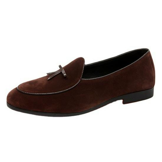 Men's 2024 British Style Suede Loafers - Bow Casual Slip-On Shoes