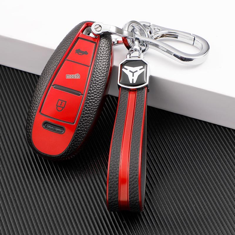 Kompatibelt nyckelskydd i läder för Suzuki Beidouxing Liana A6/X5 och Swift