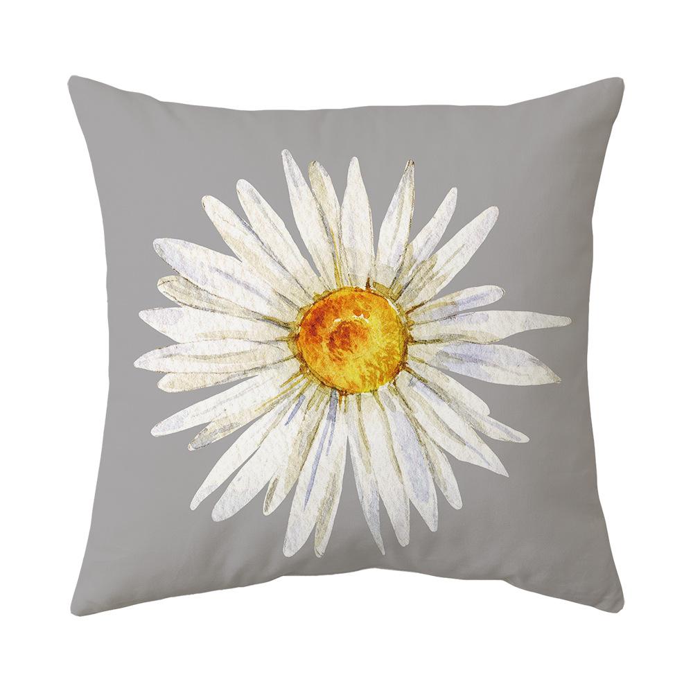 Spring Pillow New Sunflower Daisy Pillow Home Sofa Bedside Cushion Cover Pillow Cover