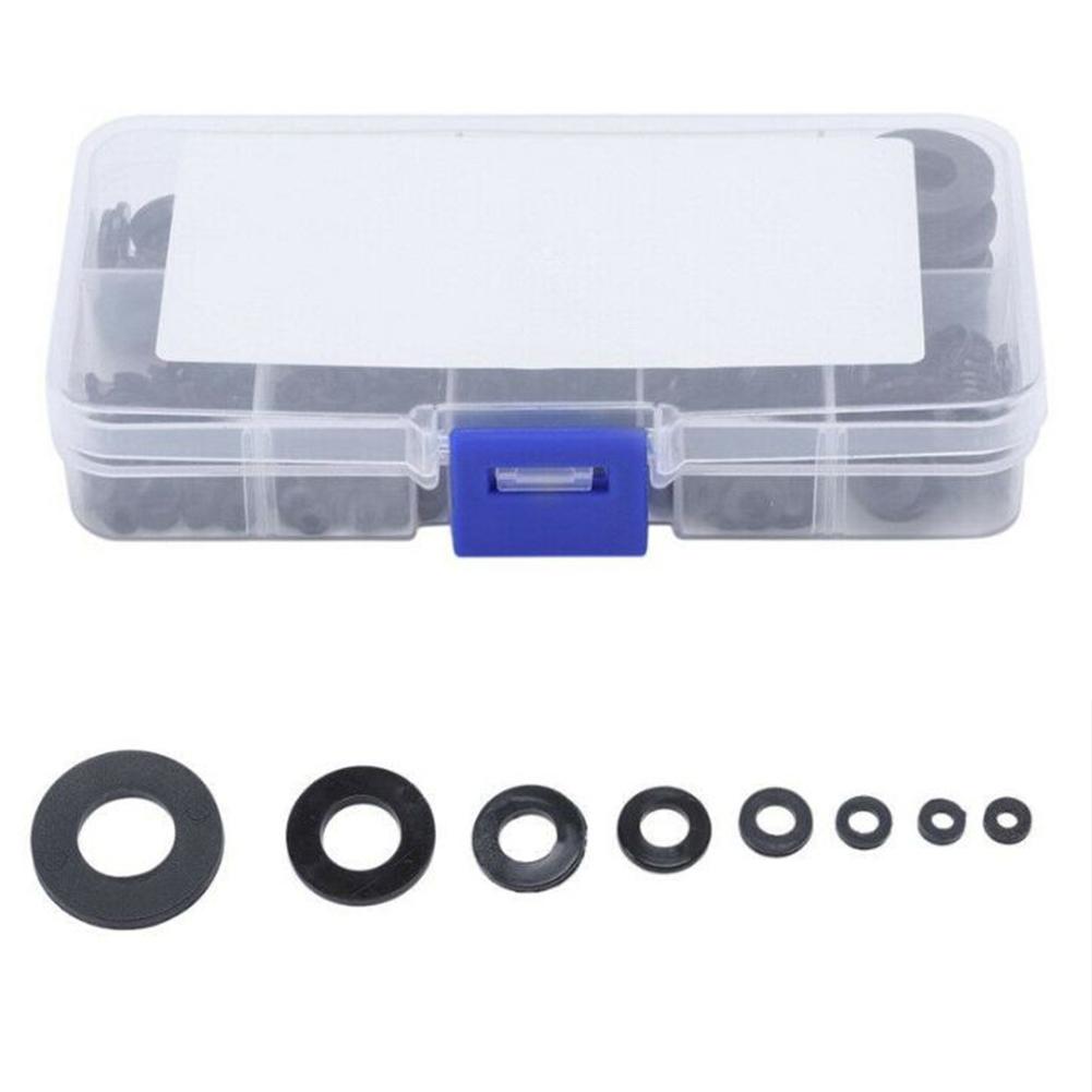 Flat Gummi O-ringslange M2-M10 Nylon Med Plastboks