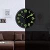 1 Stück Leuchtende Wanduhr Licht in dunkler Nacht Digitales Quarzuhrwerk Schlafzimmer Wohnzimmer Arbeitszimmer Lautsprecher Stumme Uhr für Zuhause