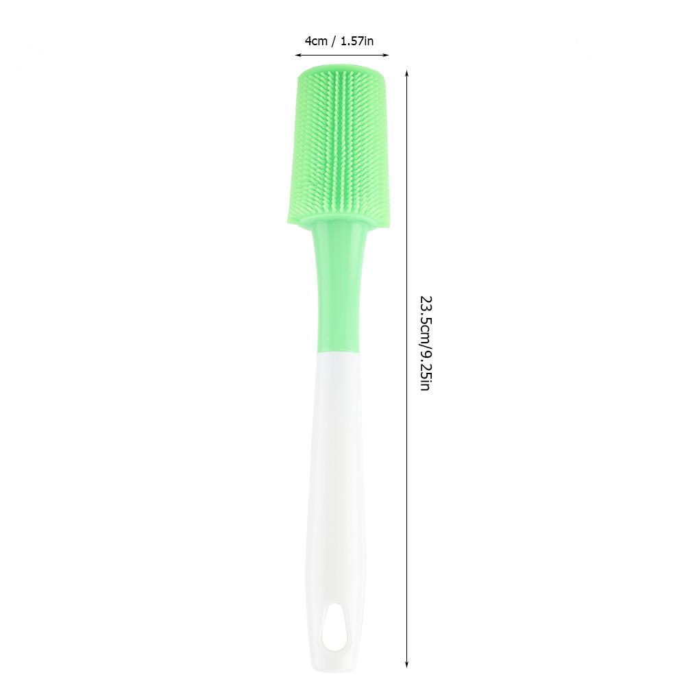 Bottle Brush with   Handle, Soft Silicone Brush Head, Effortless Cleaning, Hanging Hole, Silicone Mug Brush for Washing Mugs, Tea Sets,
