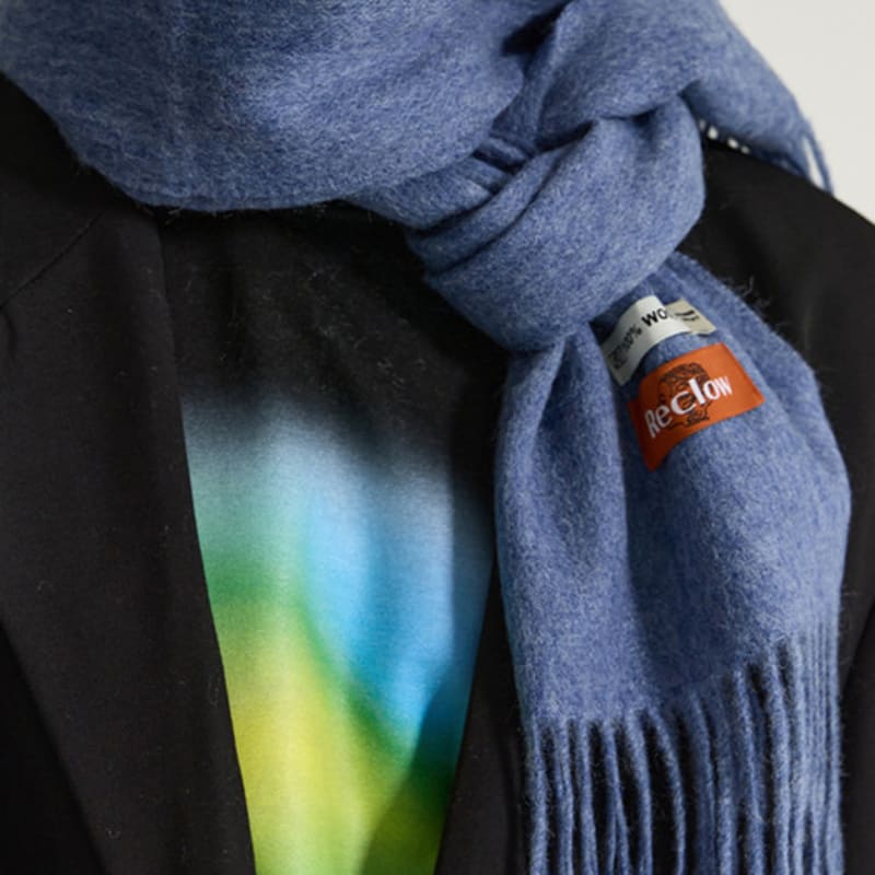 RECLOW RECLOW 100% Wool Muffler VER.2 Blue