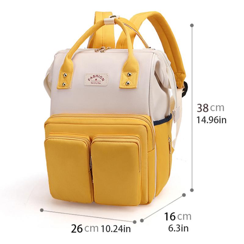 Stylish Mother Diaper Bag Backpack Waterproof Oxford Travel Bag with Multi-compartments