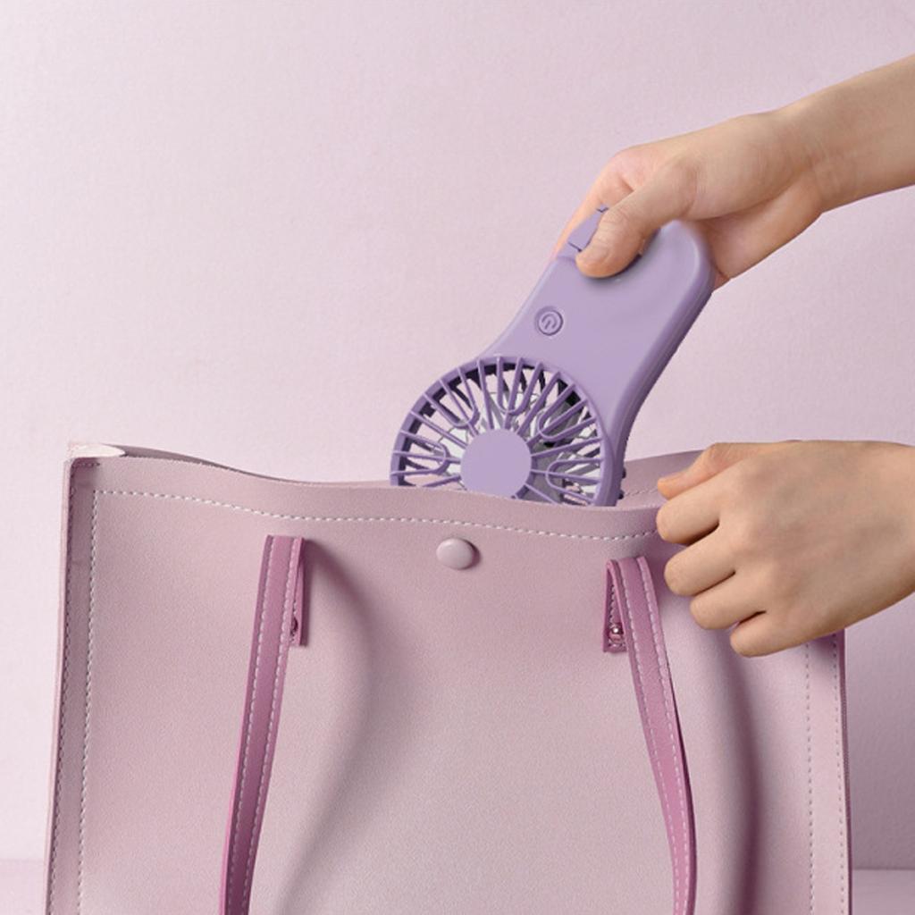 Handheld Fan With Long Battery Life, Ultra-portable Stand, Outdoor USB Charging, Hiking Hook, Small Fan